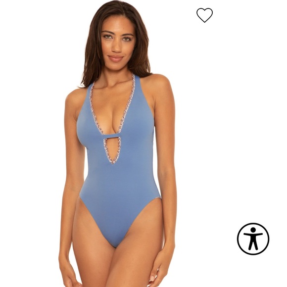 NWT BECCA BY REBECCA VIRTUE
Skylar Reversible Plunge One Piece Swimsuit - Picture 4 of 16